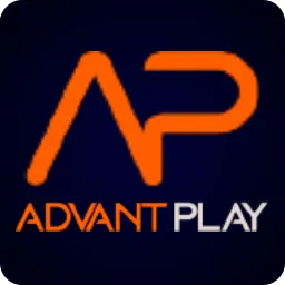 โลโก้ Advant Play ภาพประกอบบทความ โลโก้ตัวอักษร AP สีส้มบนพื้นกรมท่า