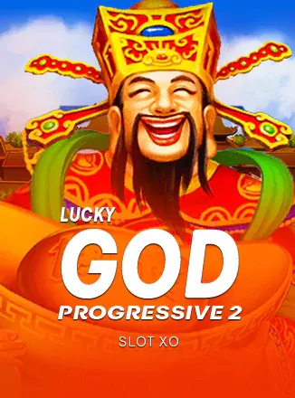 ปกเกม Lucky God Progressive 2 ภาพประกอบบทความ ปกเกมเทพเจ้าโชคลาภสไตล์จีนสวมเครื่องทอง