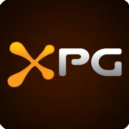 โลโก้ XPG ตัวอย่างที่เห็นในหมวดนี้ โลโก้ตัวอักษร XPG สีส้มขาว
